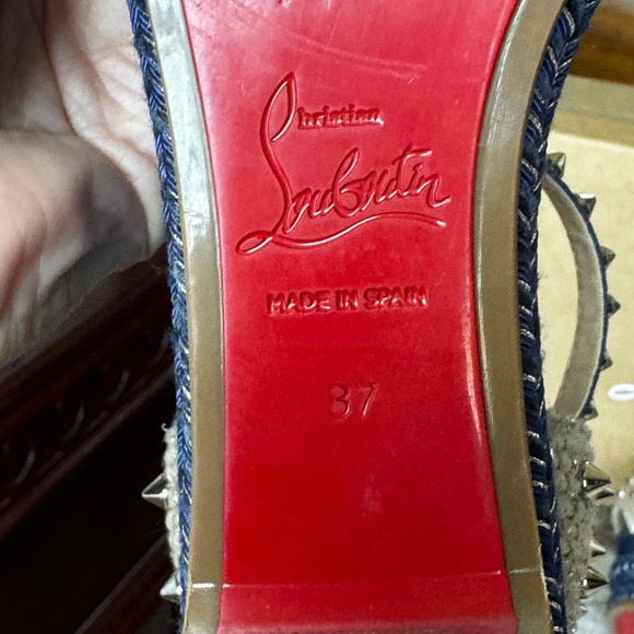 Christian Louboutin MADMONICA 60 Spiked Stud Platform Wedge Sandals Shoes - Picture 9 of 9